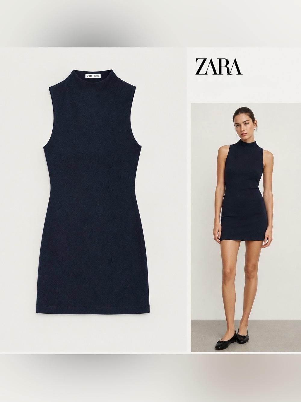 Zara High-neck Dress